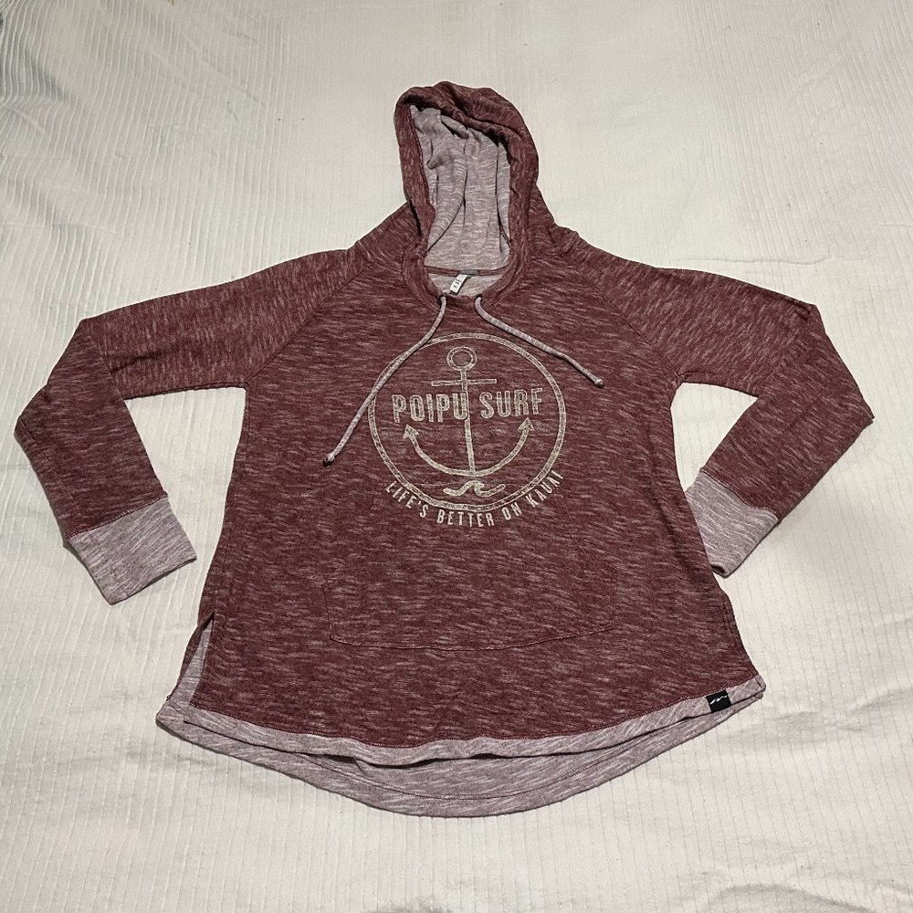 Hoodie Pullover, Techstyles Hawaii/Kauai/Poi Pu Surf, stretch, Small-Medium fit